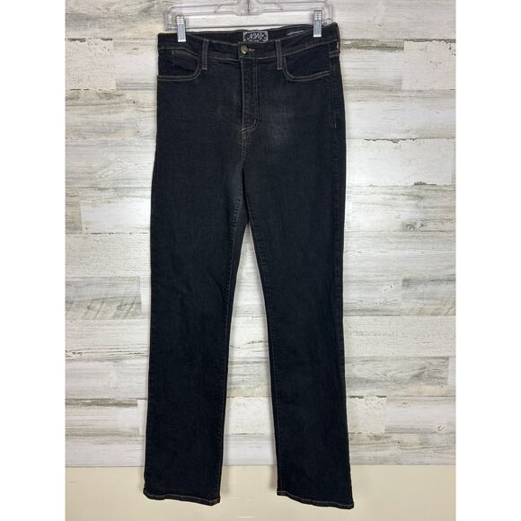 NYDJ Women’s 8 Light Black Denim Straight Leg Stretch Jeans Nordstrom - Picture 1 of 7